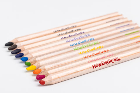Honeysticks Beeswax Pencils - Jumbo Triangles (10 pk)