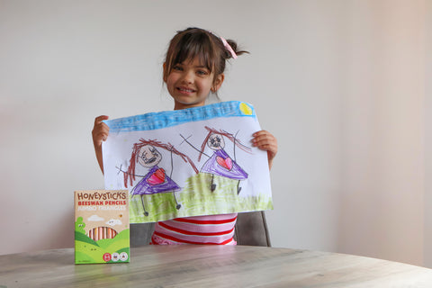 Honeysticks Beeswax Pencils - Jumbo Triangles (10 pk)