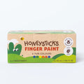 Box of Honeysticks finger paint with colorful design on a white background