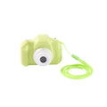 Front view of the Yellow Jadore Digital Camera showing the lens and playful colourful design