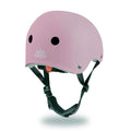 Back of the Lavender Kinderfeets Toddler Helmet showing the adjustable fit dial system