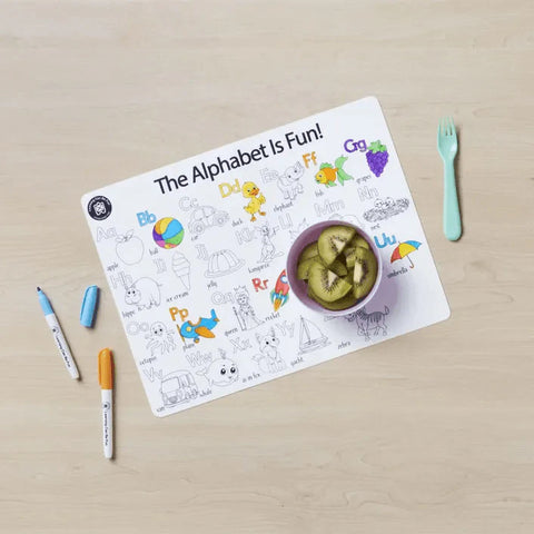 LCBF Colour in Placemat Animal Alphabet (includes 8 markers)