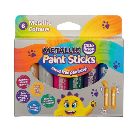 Little Brian Paint Sticks Metallic - 6 pack