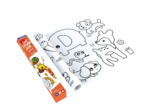 MIEREDU Giant Colouring Scroll - Animals