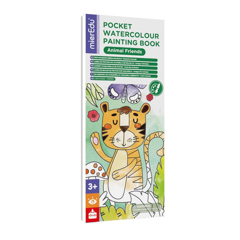 MIEREDU Pocket Watercolour Painting Book - Animal Friends