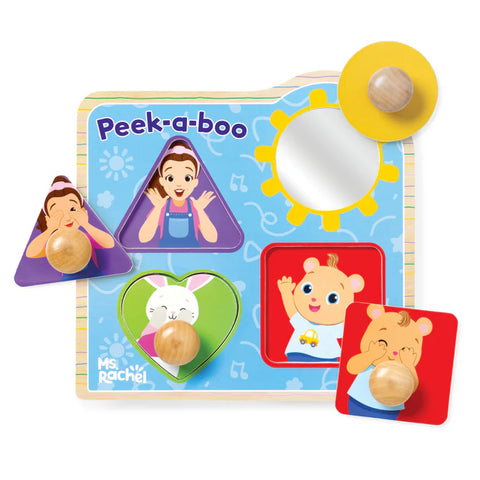 Melissa & Doug Ms. Rachel Jumbo Knob Peek-A-Boo Puzzle