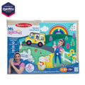 Melissa & Doug Ms. Rachel Wooden Song Puzzle packaging with colorful illustration and toy insider badge.