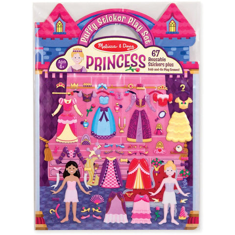Melissa & Doug Reusable Puffy Sticker Play Set - Princess