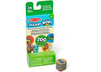 Melissa & Doug Sticker WOW Refill Stickers & Mini Activity Pad - Dinosaur