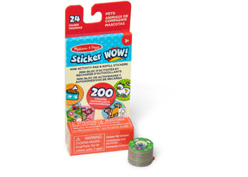 Melissa & Doug Sticker WOW Refill Stickers & Mini Activity Pad - Pets
