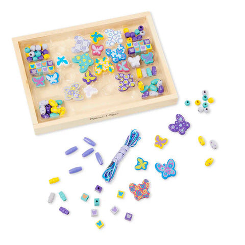 Melissa & Doug Wooden Bead Set - Butterfly Friends