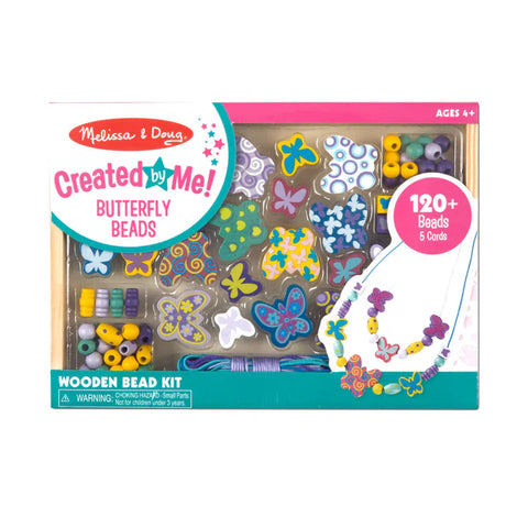 Melissa & Doug Wooden Bead Set - Butterfly Friends