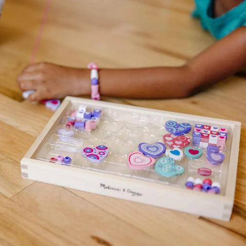 Melissa & Doug Wooden Bead Set -Sweet Hearts