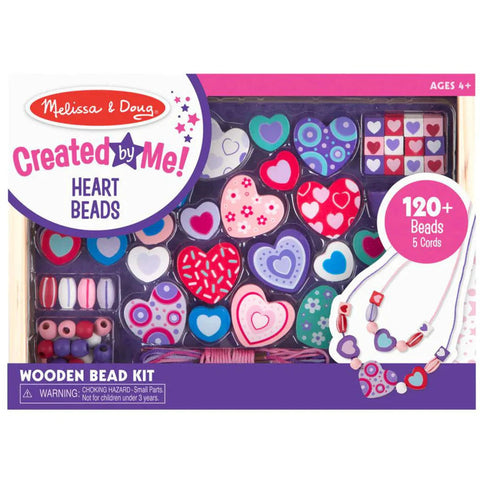 Melissa & Doug Wooden Bead Set -Sweet Hearts