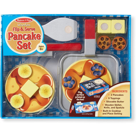 Melissa & Doug Wooden Flip & Serve Pancake Set