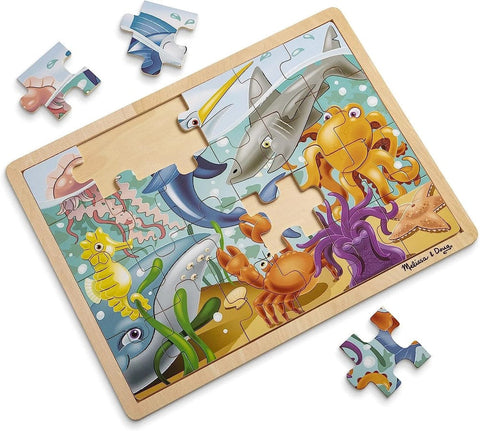 Melissa & Doug Wooden Jigsaw Puzzle - Under The Sea 24pc