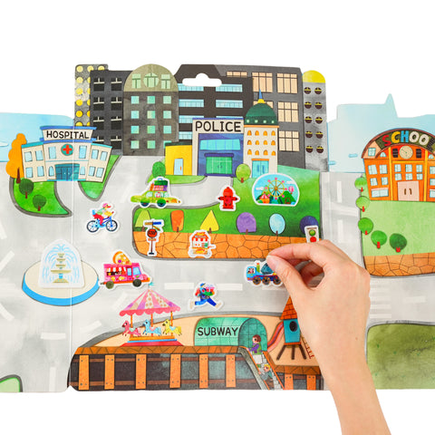 Close-up of squishy gel Busy City jelly stickers