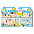 mierEdu Meet My Animal Clinic fold-out magnetic vet scene with animal patients and tools