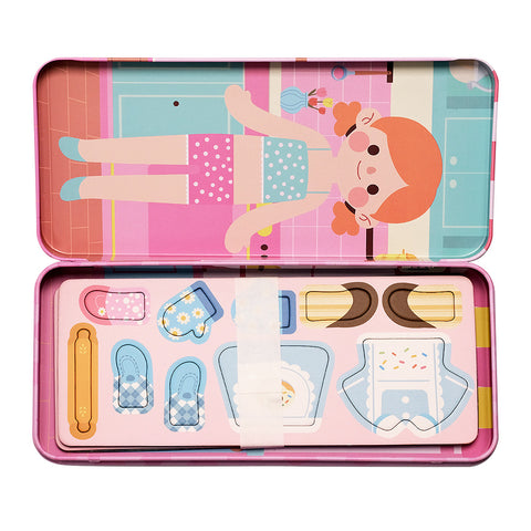mierEdu Sweet Cafe Chefs magnetic puzzle box open showing pieces