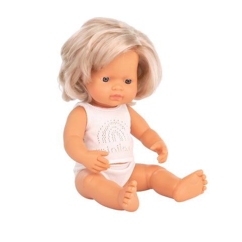 Miniland Anatomically Correct Baby Doll 38cm Caucasian Girl
