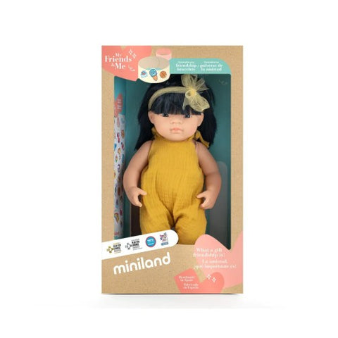 Miniland My Friends & Me Baby Doll Asian Girl 38cm