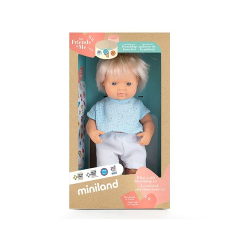 Miniland My Friends & Me Baby Doll Blond Boy 38cm