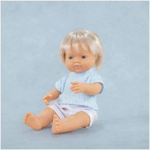 Miniland My Friends & Me Baby Doll Blond Boy 38cm