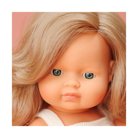 Miniland My Friends & Me Baby Doll Blonde Girl 38cm
