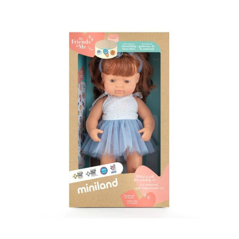 Miniland My Friends & Me Baby Doll Redhead Girl 38cm