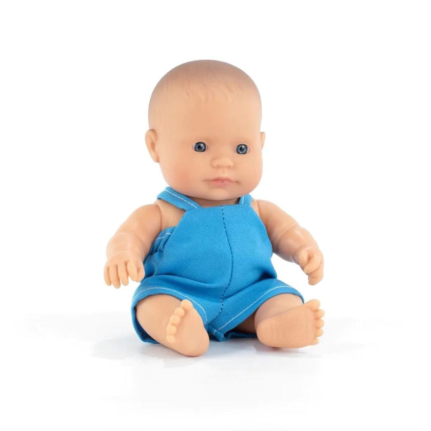 Miniland Caucasian Baby Boy Doll - 21cm main image 1