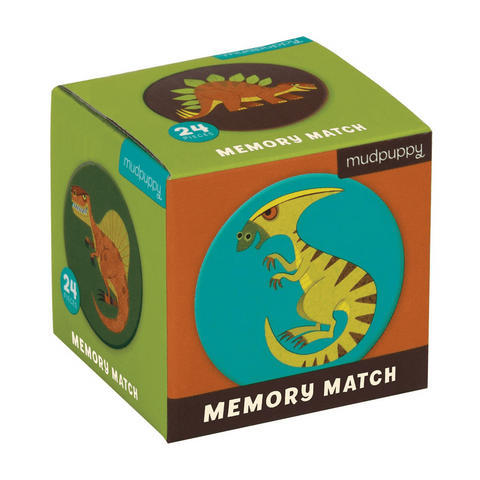 Mudpuppy Mini Memory Match Game - Mighty Dinosaurs - The Toybox NZ Ltd