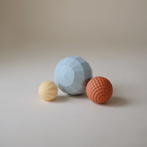 Mushie Nesting Spheres Sensory Toy - Powder Blue