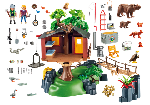 Playmobil Adventure Tree House with figures and animals