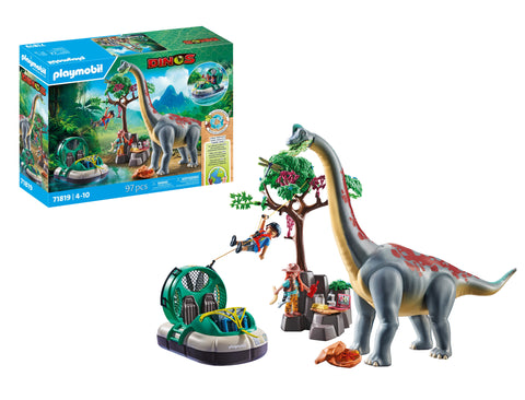 Playmobil Brachiosaurus with Hovercraft