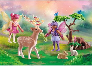 Playmobil Fairies With Forest Animals