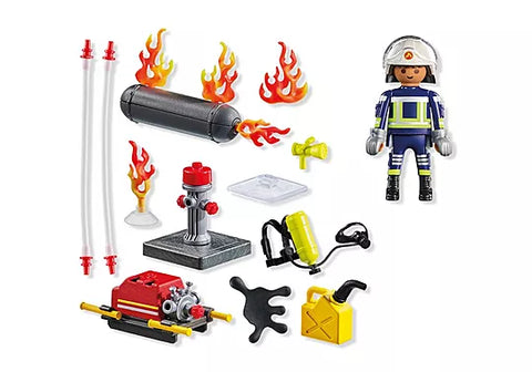 Playmobil Firefighter With Water Pump