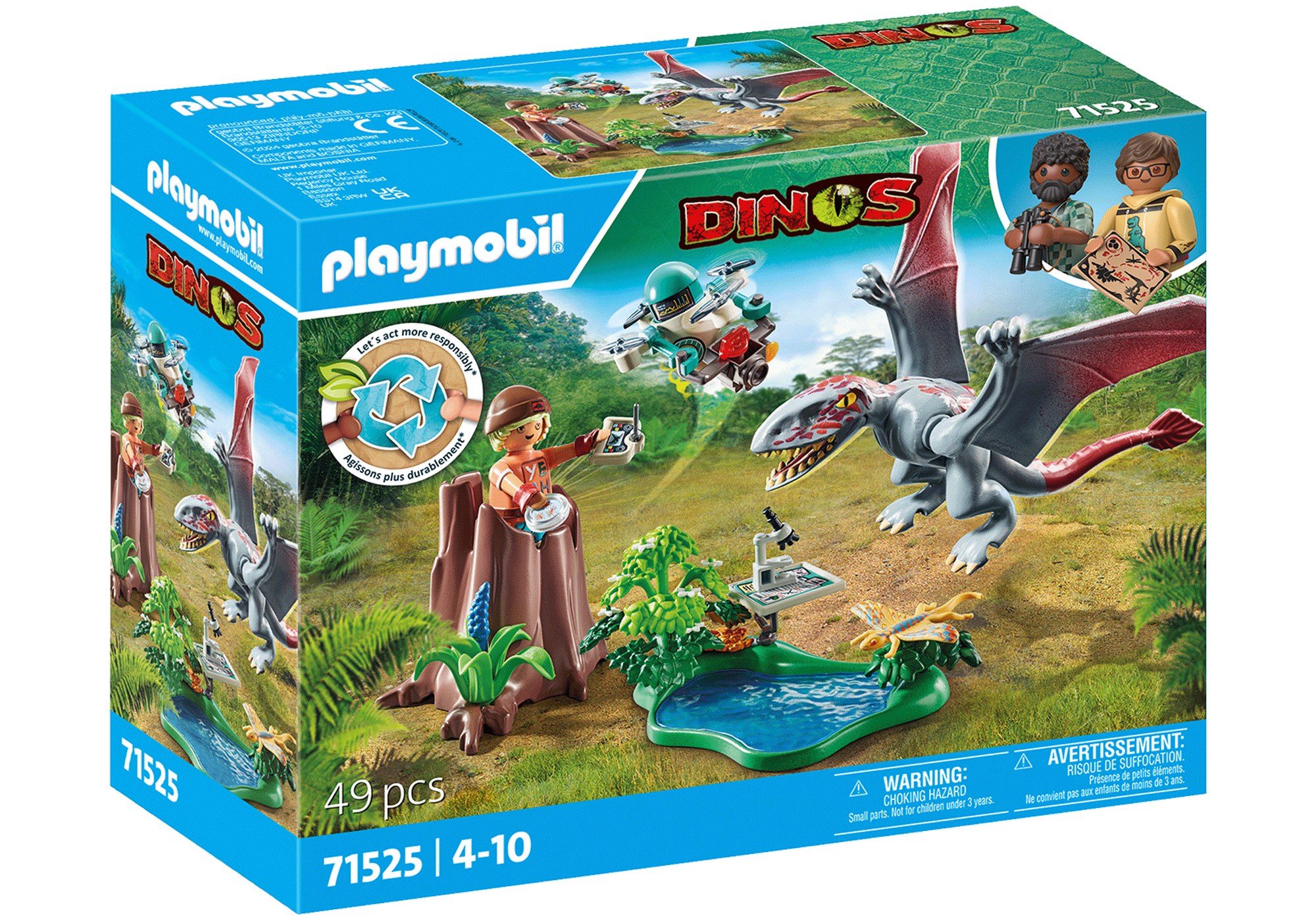 Playmobil Observatory for Dimorphodon Playset | Dinosaur Toy 4+