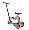 Scoot & Ride Highwaykick 1 Push & Go in Wildberry, shown assembled in ride-on mode with the parent push bar attached
