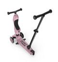 Scoot & Ride Highwaykick 1 Push & Go in Wildberry with the seat unit and push bar shown apart