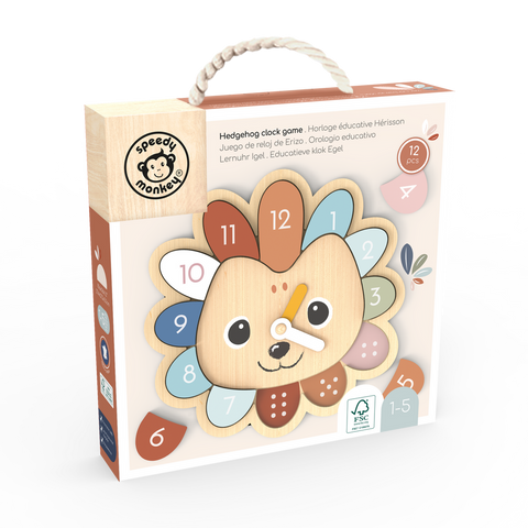 Speedy Monkey Educational Clock - Hedgehog