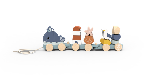 Speedy Monkey Ocean Stacking Train