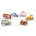 Speedy Monkey wooden utility vehicle, a chunky toy service vehicle for toddlers (styles vary)