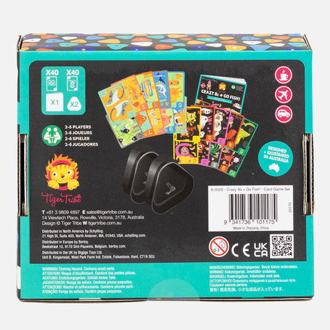 Tiger Tribe Crazy 8s + Go Fish Card Game Set