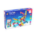 TileTek Ball Run Set 95-piece packaging, showing the built magnetic tile marble run