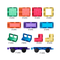 TileTek 28 Piece Car Set pieces laid out by shape and colour