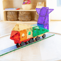 Rainbow TileTek magnetic tile truck and trailer parked on a road tile topper