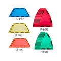 TileTek 18 Piece Dome Set pieces laid out by shape and colour