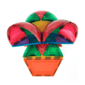 TileTek magnetic tile dome with red and green triangles fanned open like petals