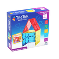 TileTek 8 Piece Large Square Tiles box featuring a red and yellow magnetic tile house
