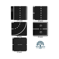 Diagram of the 40 Tile Tek road topper pieces included in the Road Pack